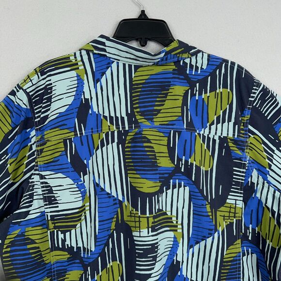 REI Co-op Shirt Womens 2XL Blue Green Abstract Print Lightweight Stretch Hiking - Picture 10 of 15
